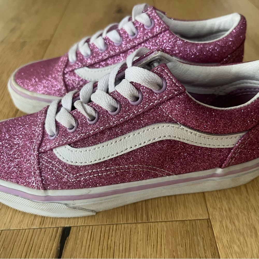 Kids Vans Sparkly Pink Sneakers